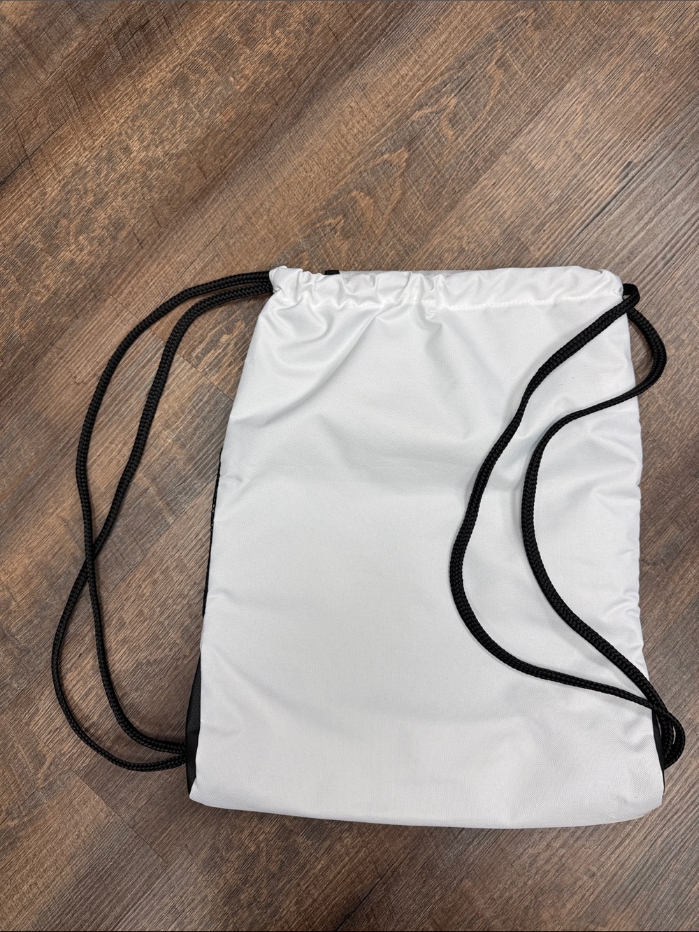 adidas Black & White Drawstring Backpack with Front Zip - Picture 2 of 3